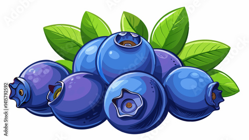 blueberries isolated on white background