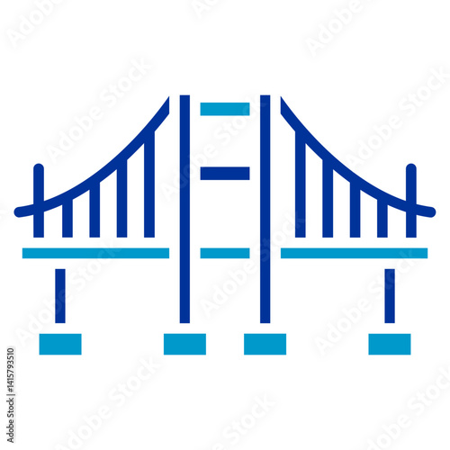 Bridge Crossing Vector Icon