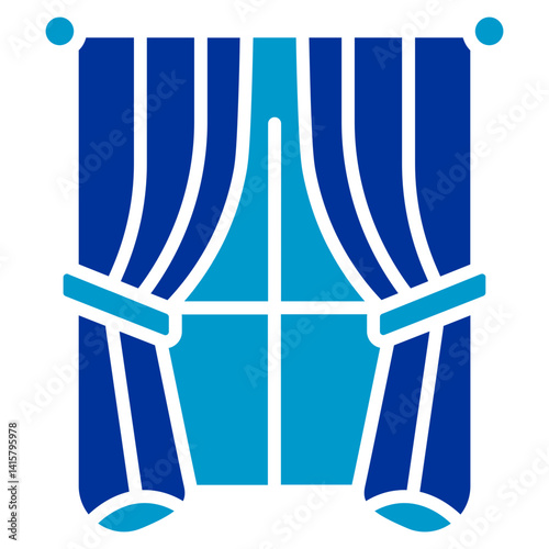 Curtain Shop Vector Icon
