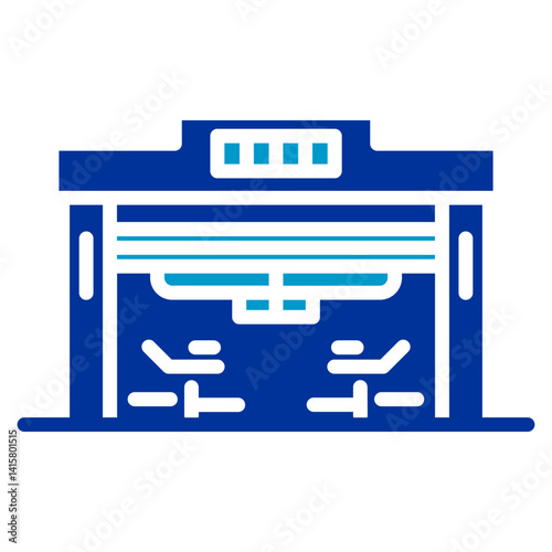 Race Pit Garage Vector Icon