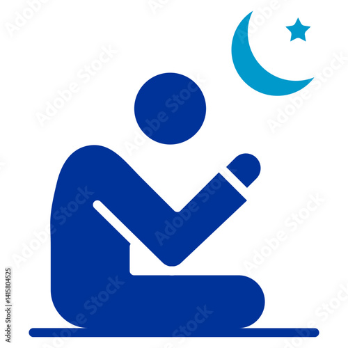 Muslim Praying Vector Icon
