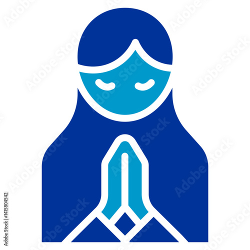 Women Praying Vector Icon