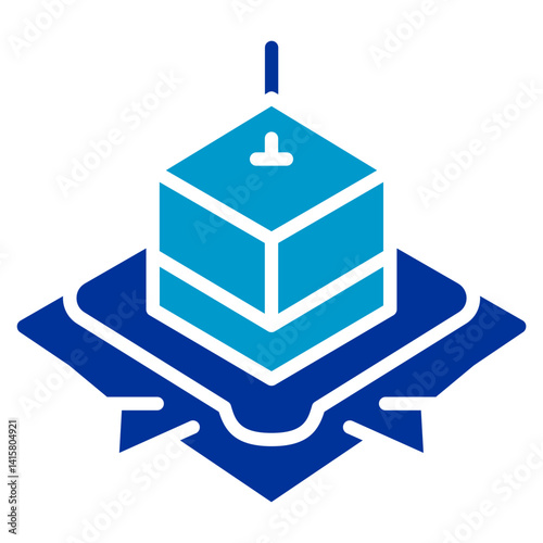 Qibla Direction Vector Icon
