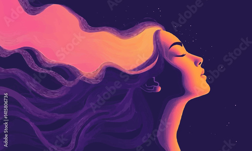 Ethereal Haze Vector flat minimalistic isolated illustration