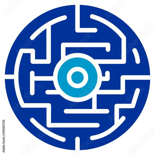 Corruption Maze Vector Icon