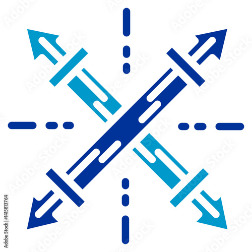 Double Cross Vector Icon