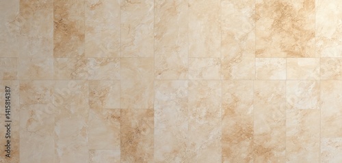 Light brown travertine marble stone texture for wall floor tiles. Natural stone pattern. Building design backdrop. Used for home decor, architecture, interior design, bathroom, kitchen tiles. © Vadym