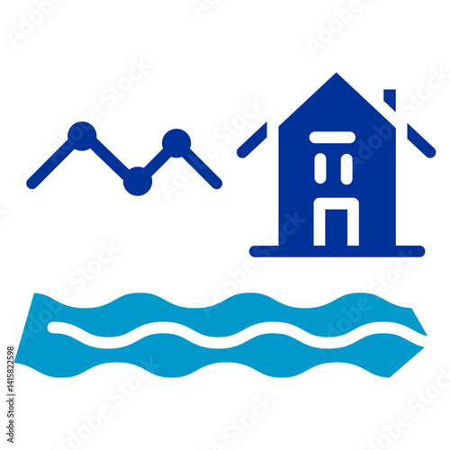 Flash Flood Warning Vector Icon