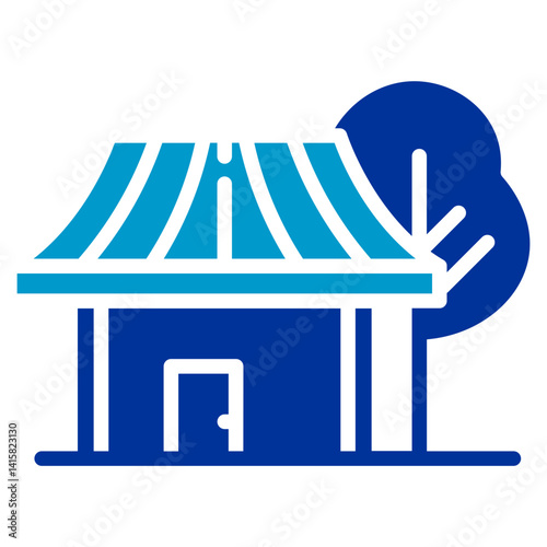 Monsoon Shelter Vector Icon