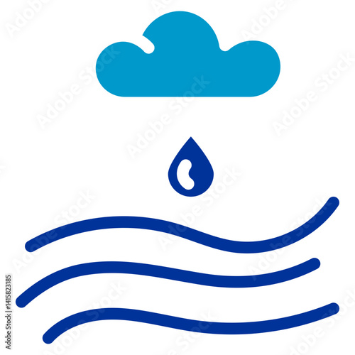 Monsoon Streams Vector Icon