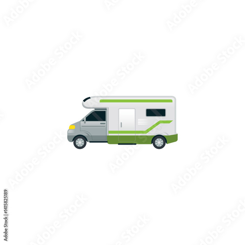 Camper van icon flat vector design