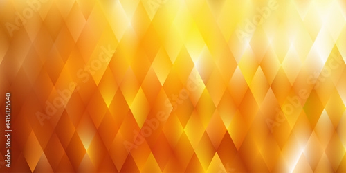 Glowing gold abstract background with diamond shaped gradient