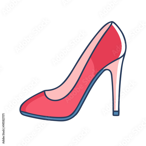 Elegant Red High Heel Women's Fashion Shoe Footwear Stiletto Pump Classic Style