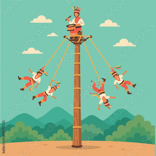 Palo volador juego indigena centroamerica