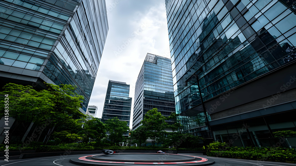 Modern Skyscrapers In City Center