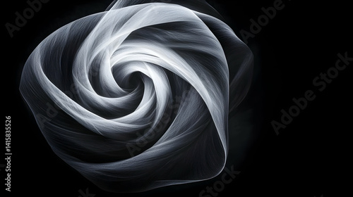 Obraz na płótnie Abstract Spiral Pattern Design In Grayscale w salonie