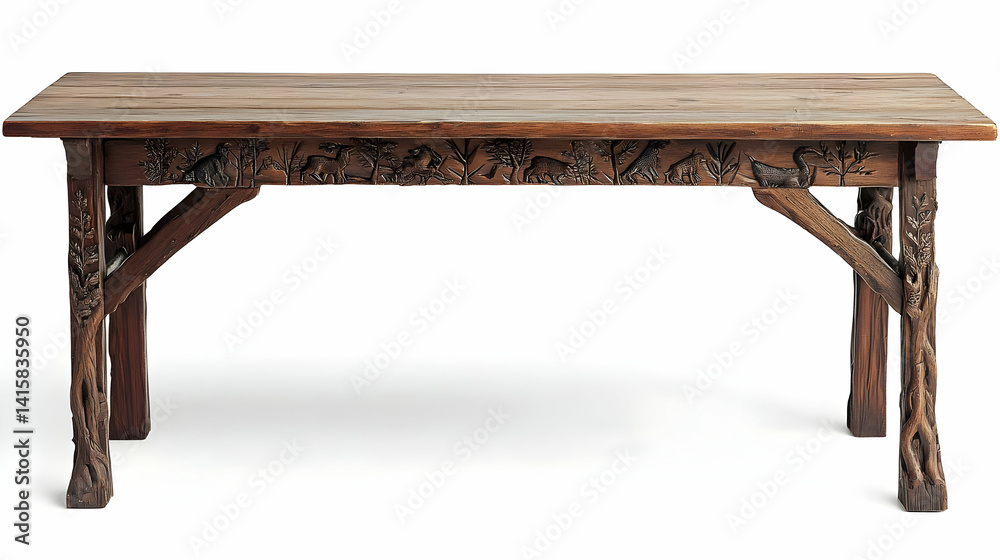 Carved Wooden Dining Table