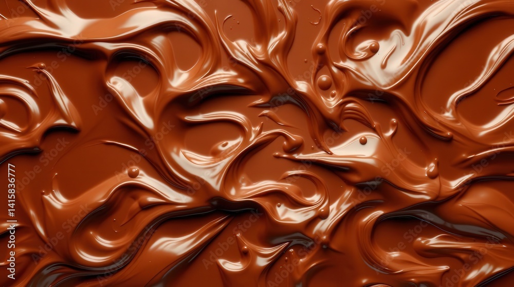 Rich, smooth swirls of creamy chocolate.