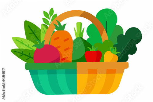 basket full of vegetables