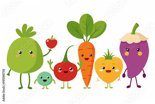 funny cartoon vegetables