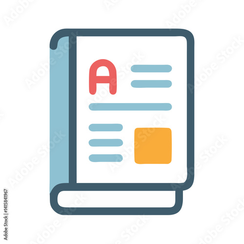 Colorful Book Icon Illustration - Educational and Creative Design