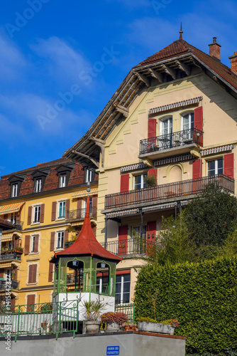 Obraz na płótnie Lausanne Centre im Kanton Waadt (Schweiz) w salonie