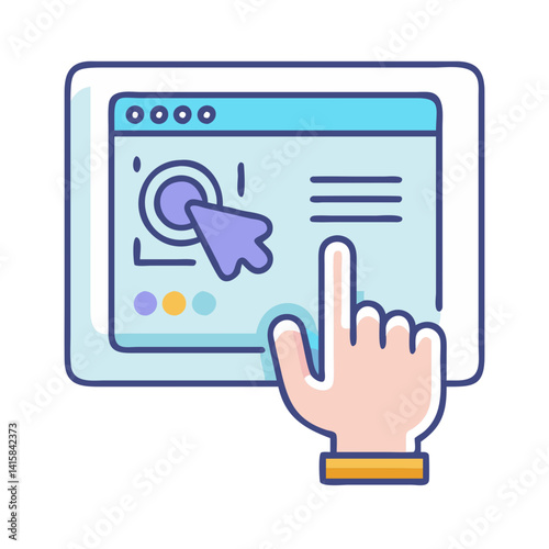 Click Through Rate Optimization with a Hand Pointing