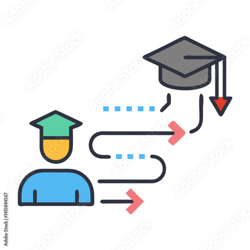 Education Path: Steps from Student to Graduation Cap