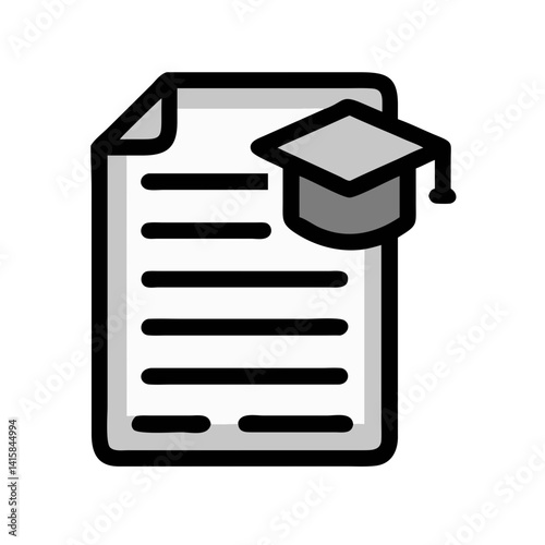 Graduation Contract Icon: Agreement for Education and Success