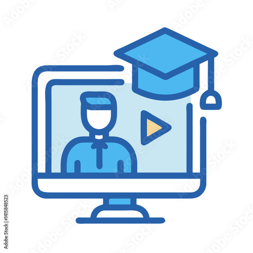 Wallpaper Mural Online Education, e-Learning, Courses, and Webinar Concept Torontodigital.ca