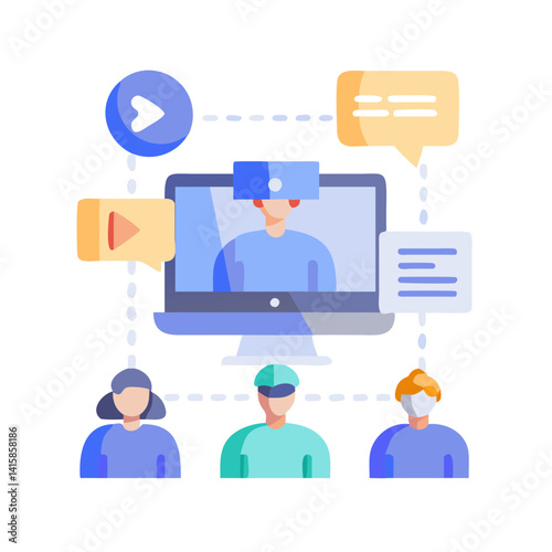 Video Conference Team Communication Online Training Presentation Meeting