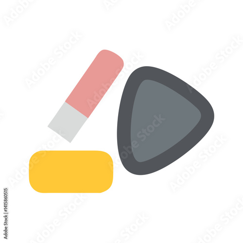 Emoji Combination: Stationery on a Black Background Illustration