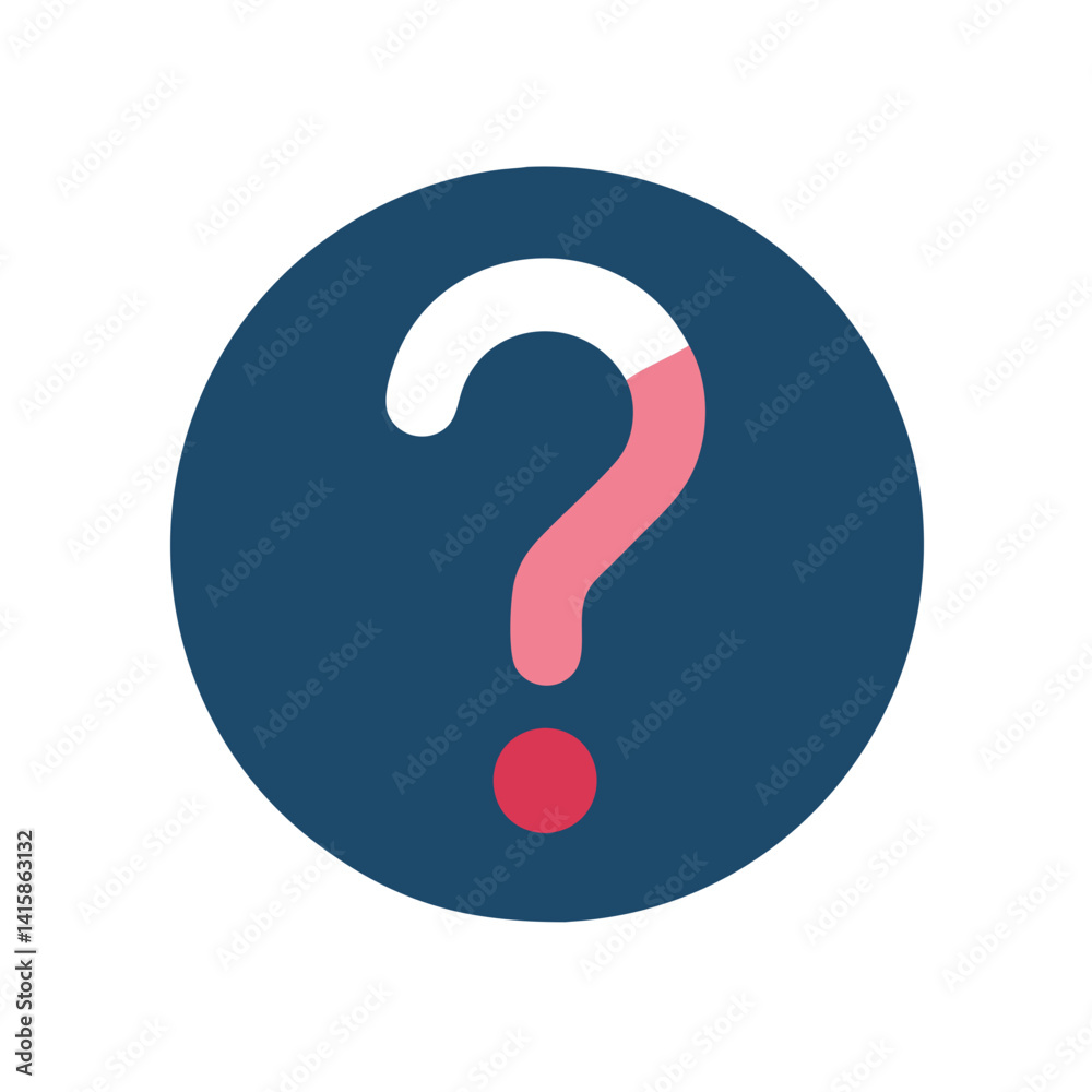 Colorful question mark icon on a dark background Colorful question mark icon on a dark background