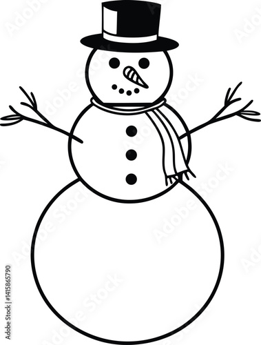 snowman with hat, decoration, happy, cute, snowball, santa