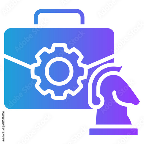 Strategic Planning glyph gradient icon