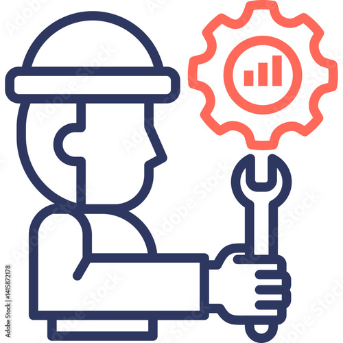 Workflow Optimization line color icon