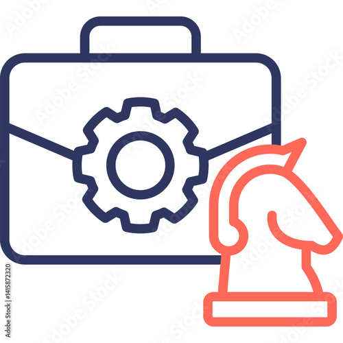 Strategic Planning line color icon