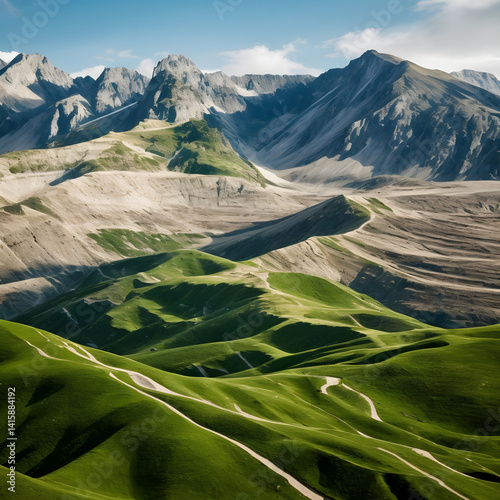 landscape with mountains