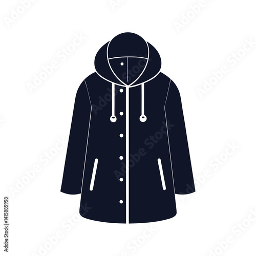 Winter coat Silhouette vector illustration, Set of Winter coat Silhouette 