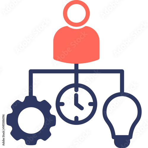 Resource Allocation mixed color icon