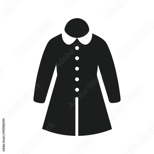 Winter coat Silhouette vector illustration, Set of Winter coat Silhouette 