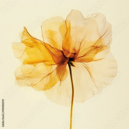   Close-up of a white background with a clear flower image