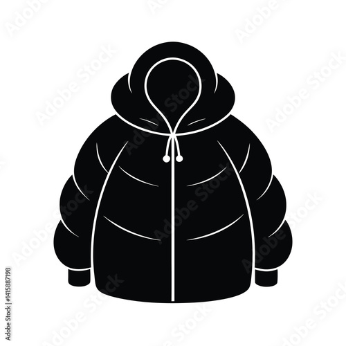 Winter coat Silhouette vector illustration, Set of Winter coat Silhouette 