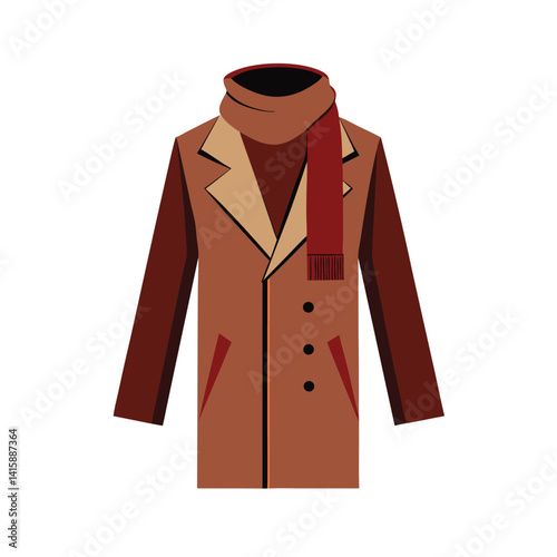 Winter coat Silhouette vector illustration, Set of Winter coat Silhouette 