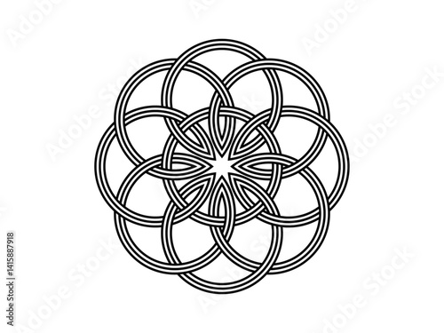 celtic knot trinity endless vector on white background for tattoo symbol religion icon logo. vector illustration