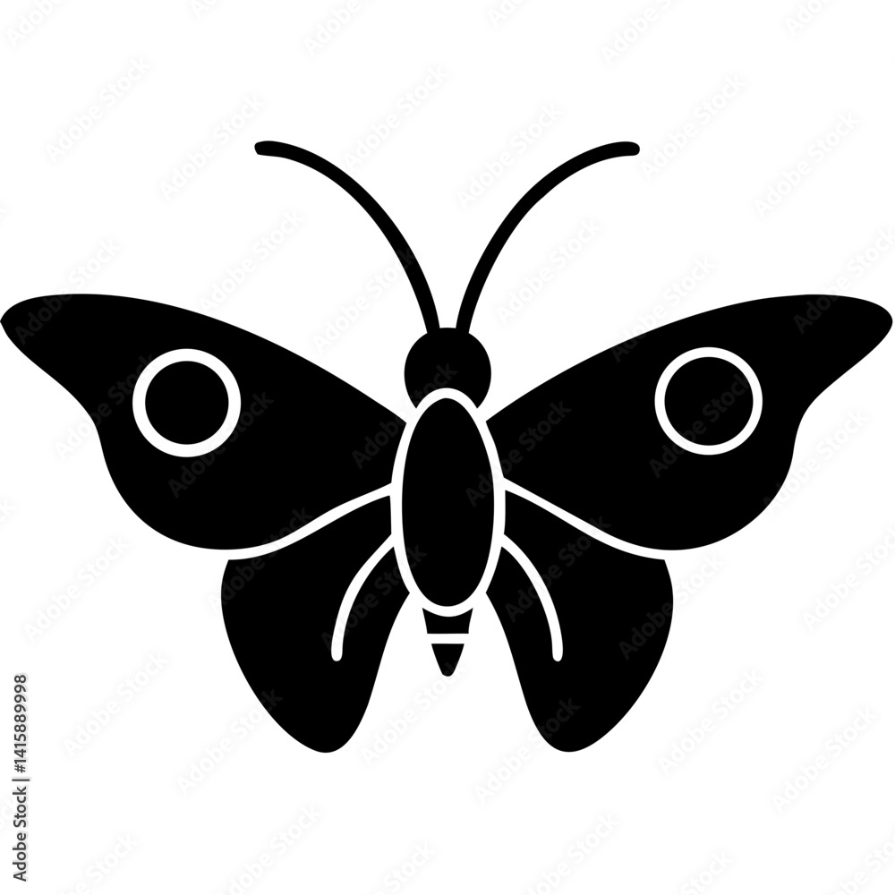 Obraz premium Creative Butterfly Icon Vector Illustration
