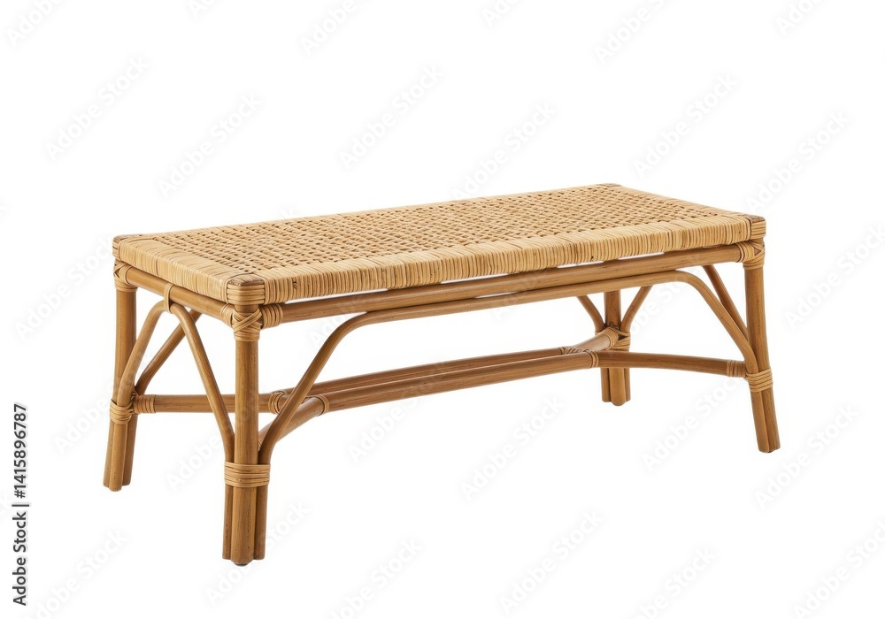 Buy woven bench furniture rattan seating home decor design isolated on white background Buy woven bench furniture rattan seating home decor design isolated on white background