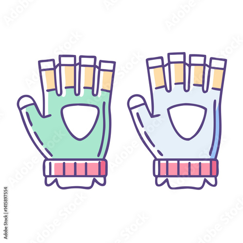 Fingerless Glove Designs in Varied Colors, Protective Gear for Outdoors