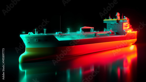 Tanker ship with containers on the deck, Oil Stock Markets