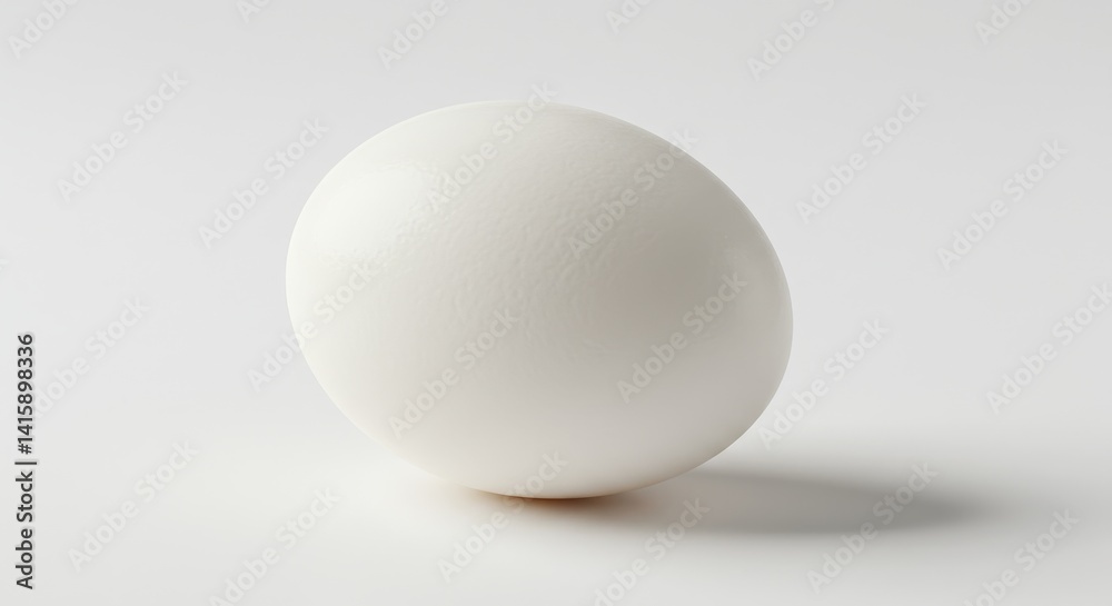 Single Boiled Egg on White Background - A perfect, smooth white boiled egg, isolated on a plain white background. Represents purity, simplicity, new beginnings, potential, and nourishment Single Boiled Egg on White Background - A perfect, smooth white boiled egg, isolated on a plain white background. Represents purity, simplicity, new beginnings, potential, and nourishment